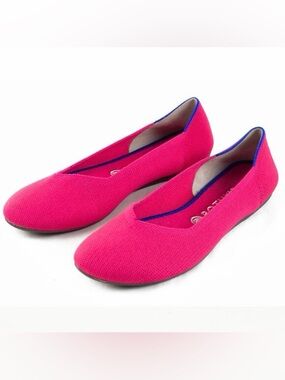 rothy’s knit slip on rounded toe ballet flat